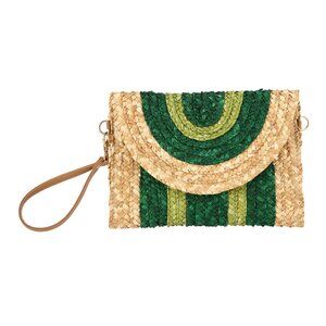 Tigerstars Boho Woven Envelope Wristlet Clutch Crossbody Bag